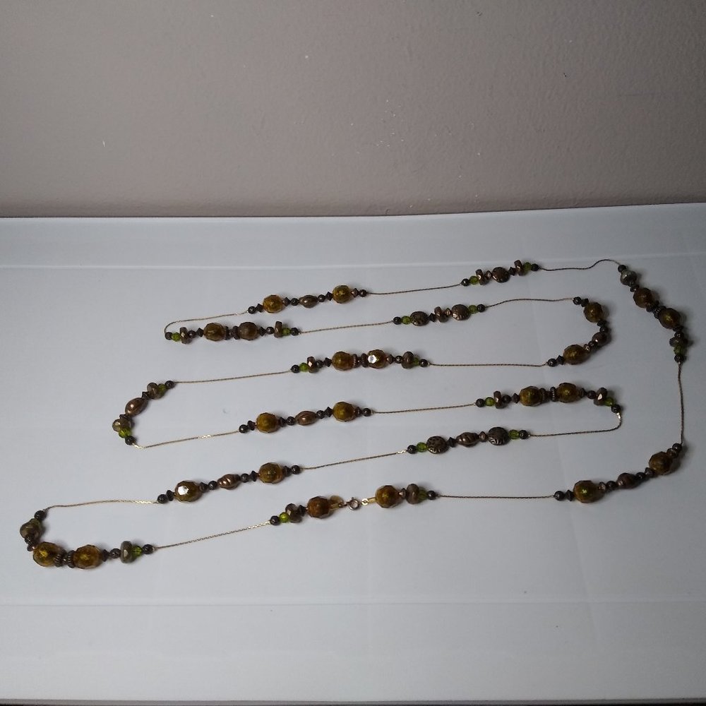 Long Beaded Dabby Reid Necklace 92 Inches
